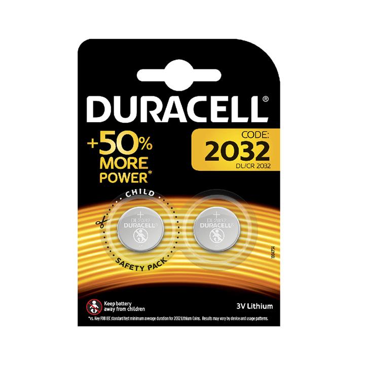 باتری سکه‌ ای دوراسل مدل 2032 بسته 2 عددی